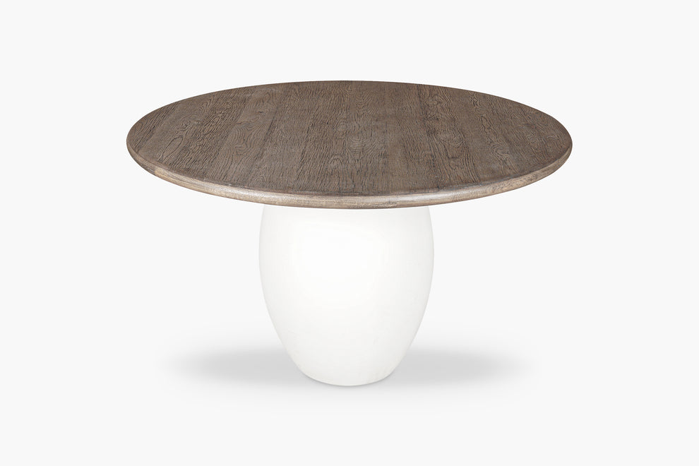 Rustic Blanc Olay Round Dining Table