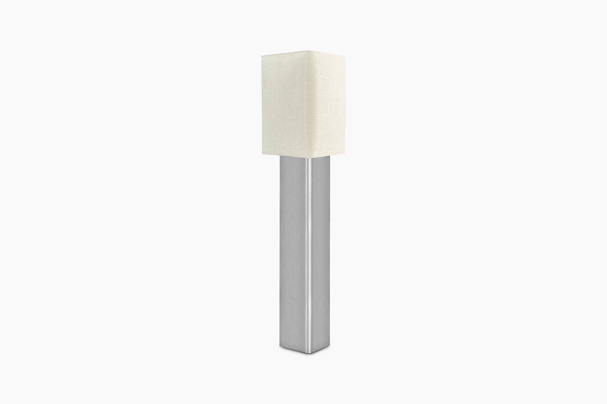 Raw Linen Shade Prism Floor Lamp