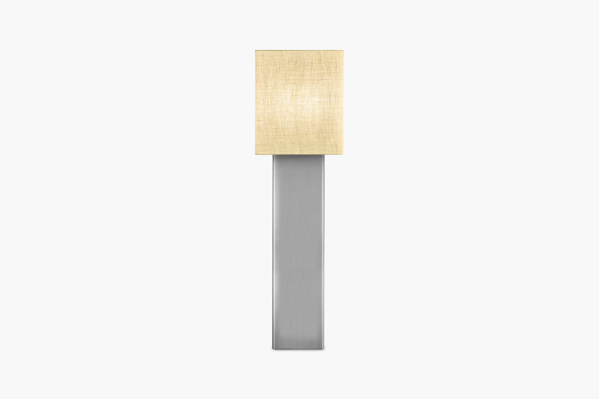 Raw Linen Shade Prism Floor Lamp