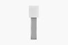 White Linen Shade Prism Floor Lamp