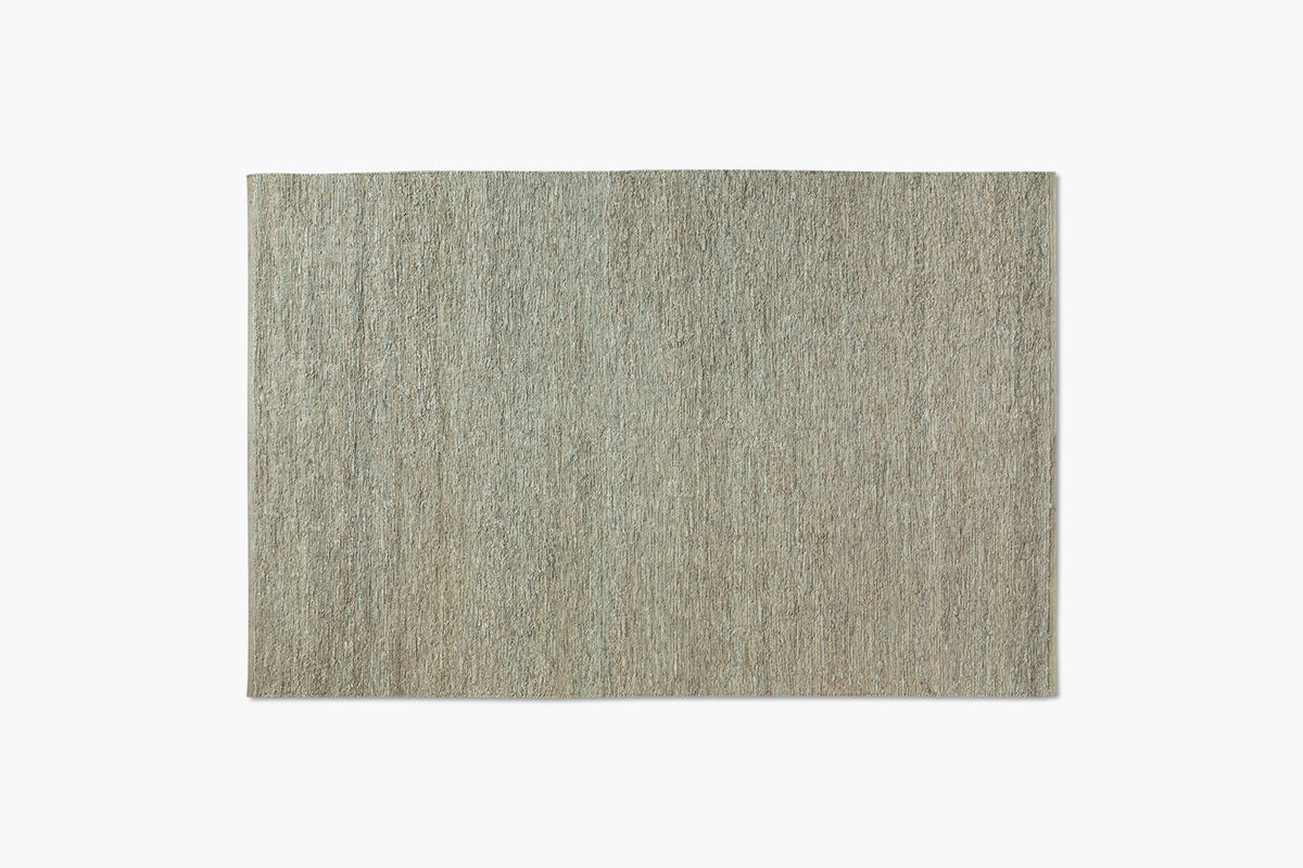 Rectangular gray rug on a white background