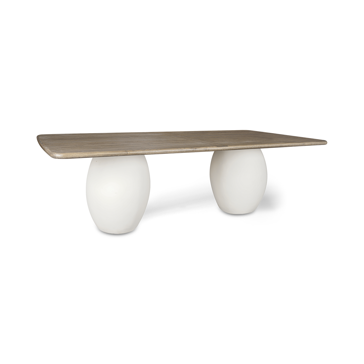Rustic Blanc Olay Rectangular Dining Table