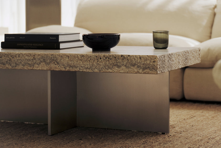 Zaha Travertine Coffee Table