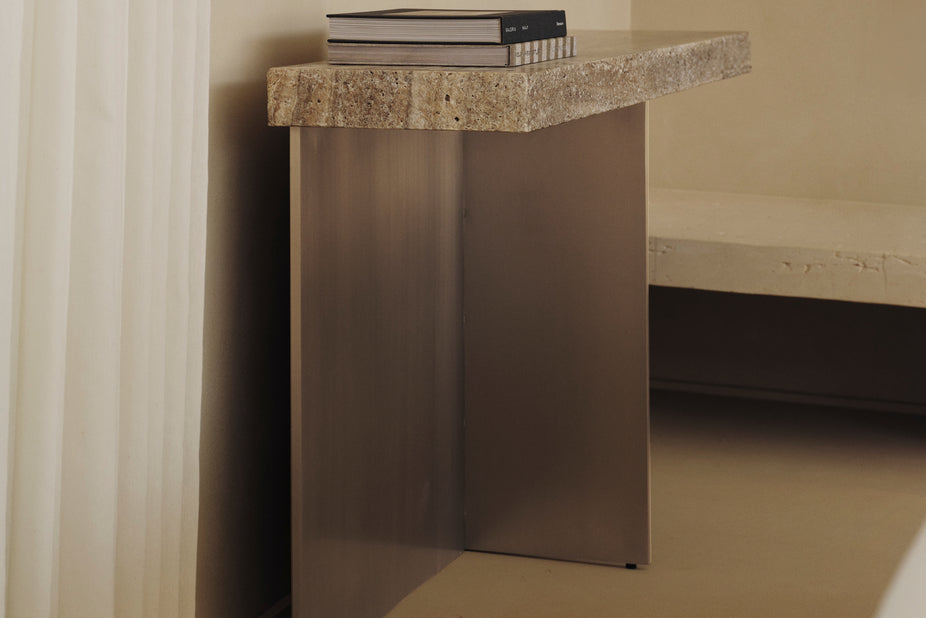 Zaha Travertine Console