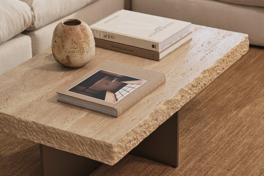 Zaha Travertine Coffee Table