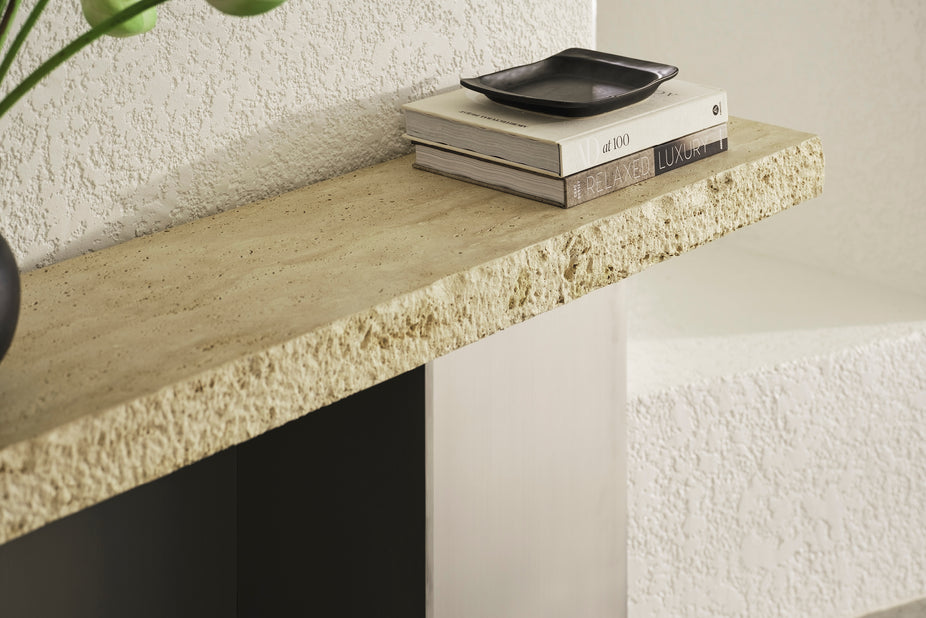 Zaha Travertine Console