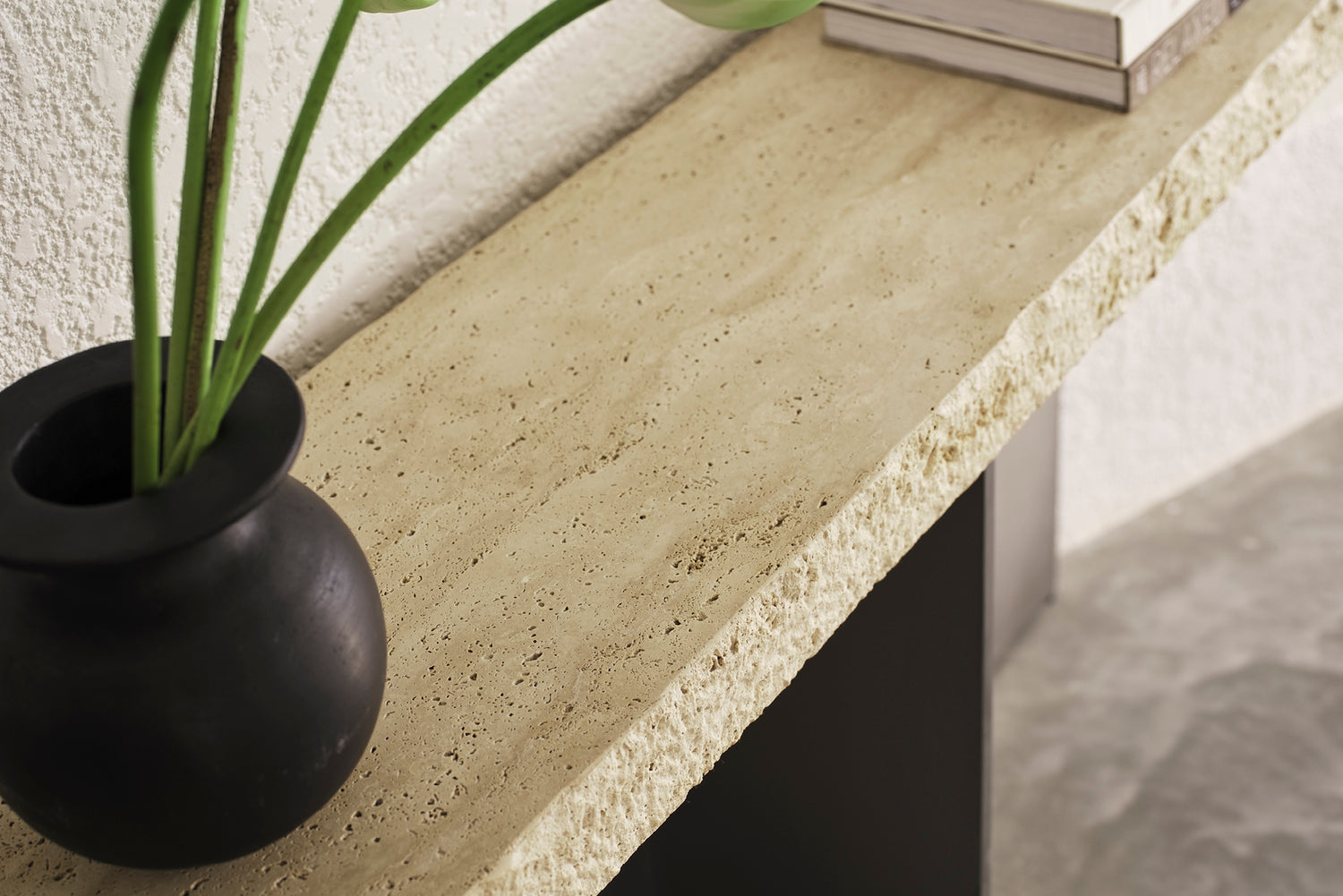 Zaha Travertine Console