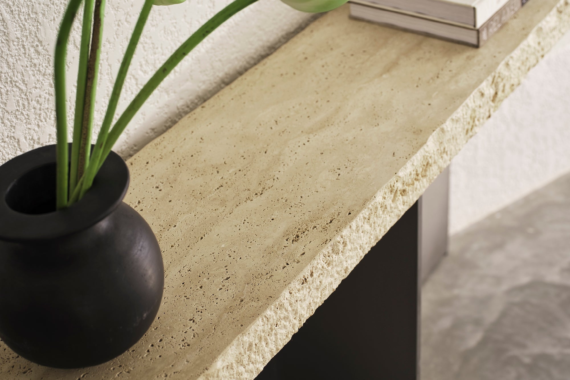 Zaha Travertine Console