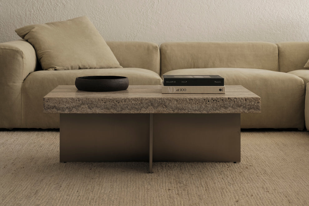 Zaha Travertine Coffee Table