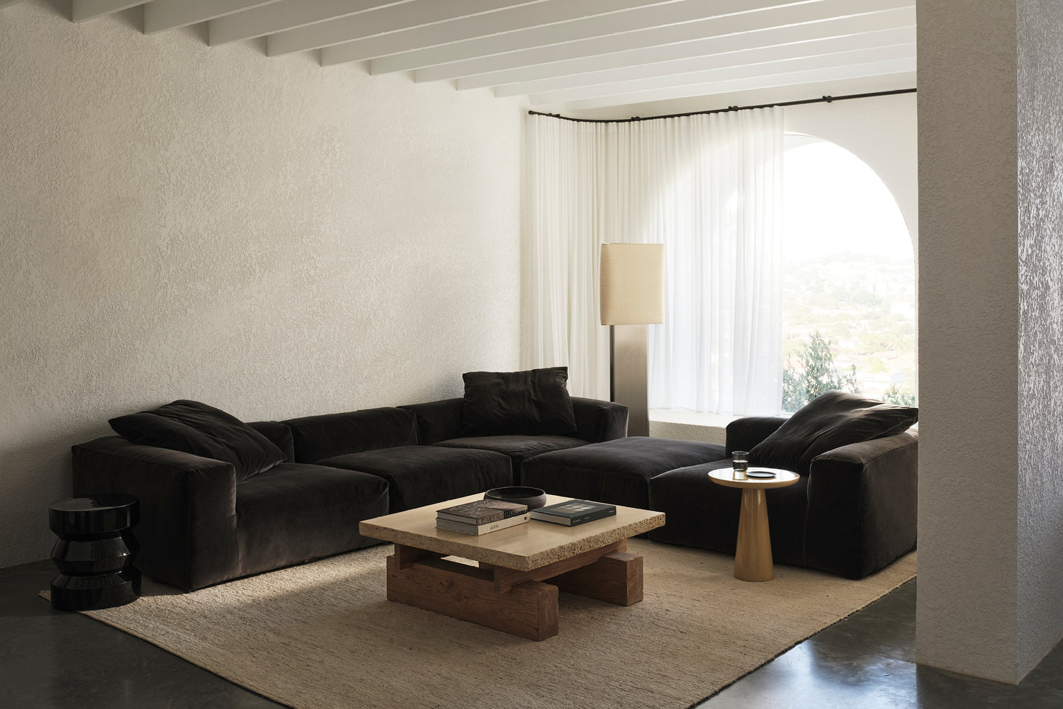 Travertine Rocco Square Coffee Table