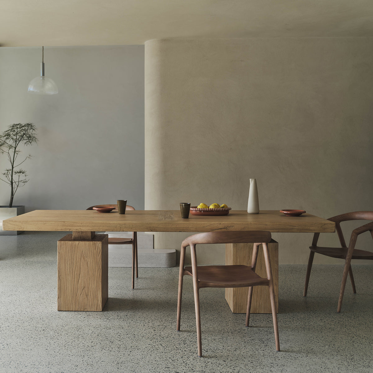 Aged Elm Bossi Rectangular Dining Table