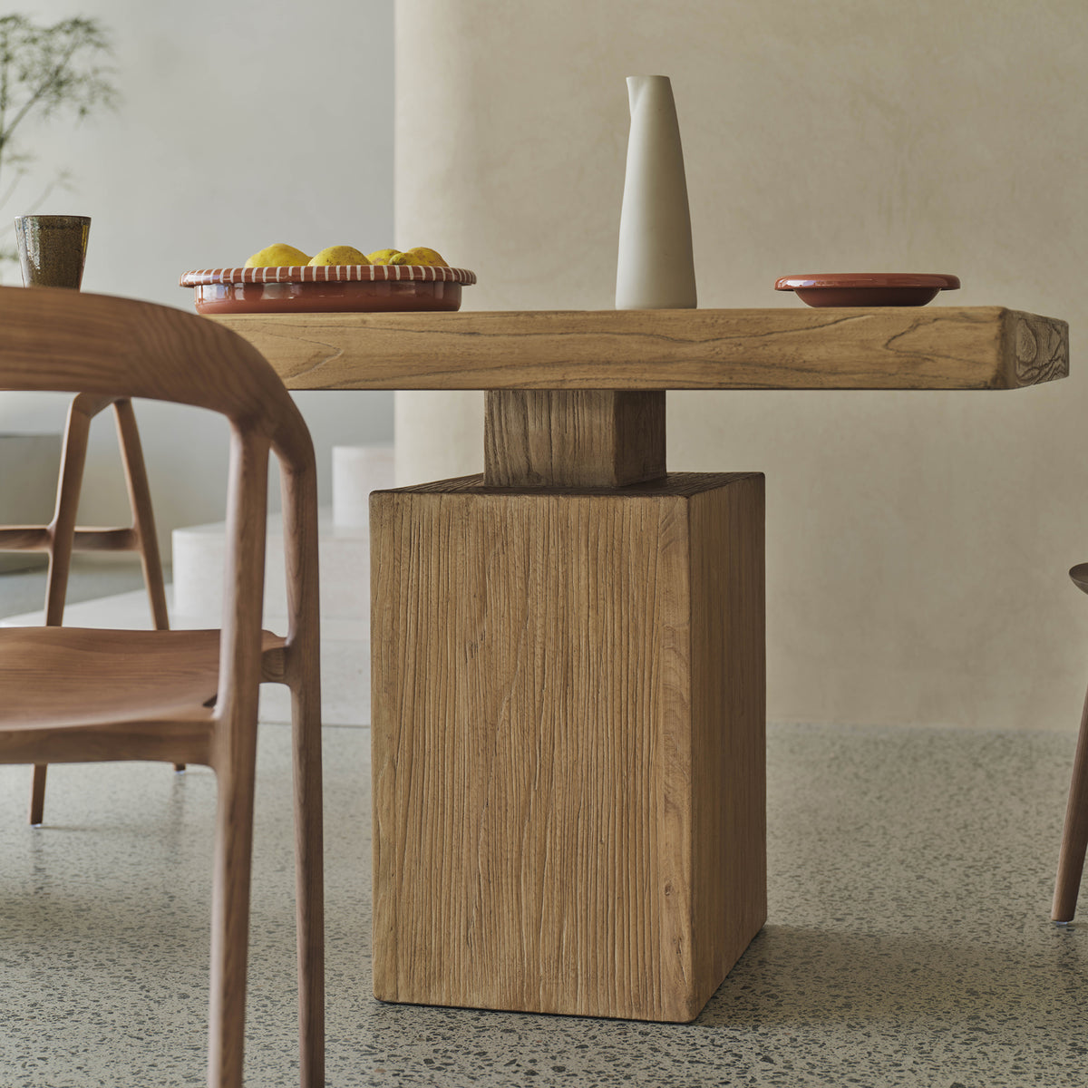 Aged Elm Bossi Rectangular Dining Table