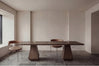 Tan Bellino Dining Chair Stainless Steel Legs