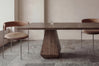 Tan Bellino Dining Chair Stainless Steel Legs