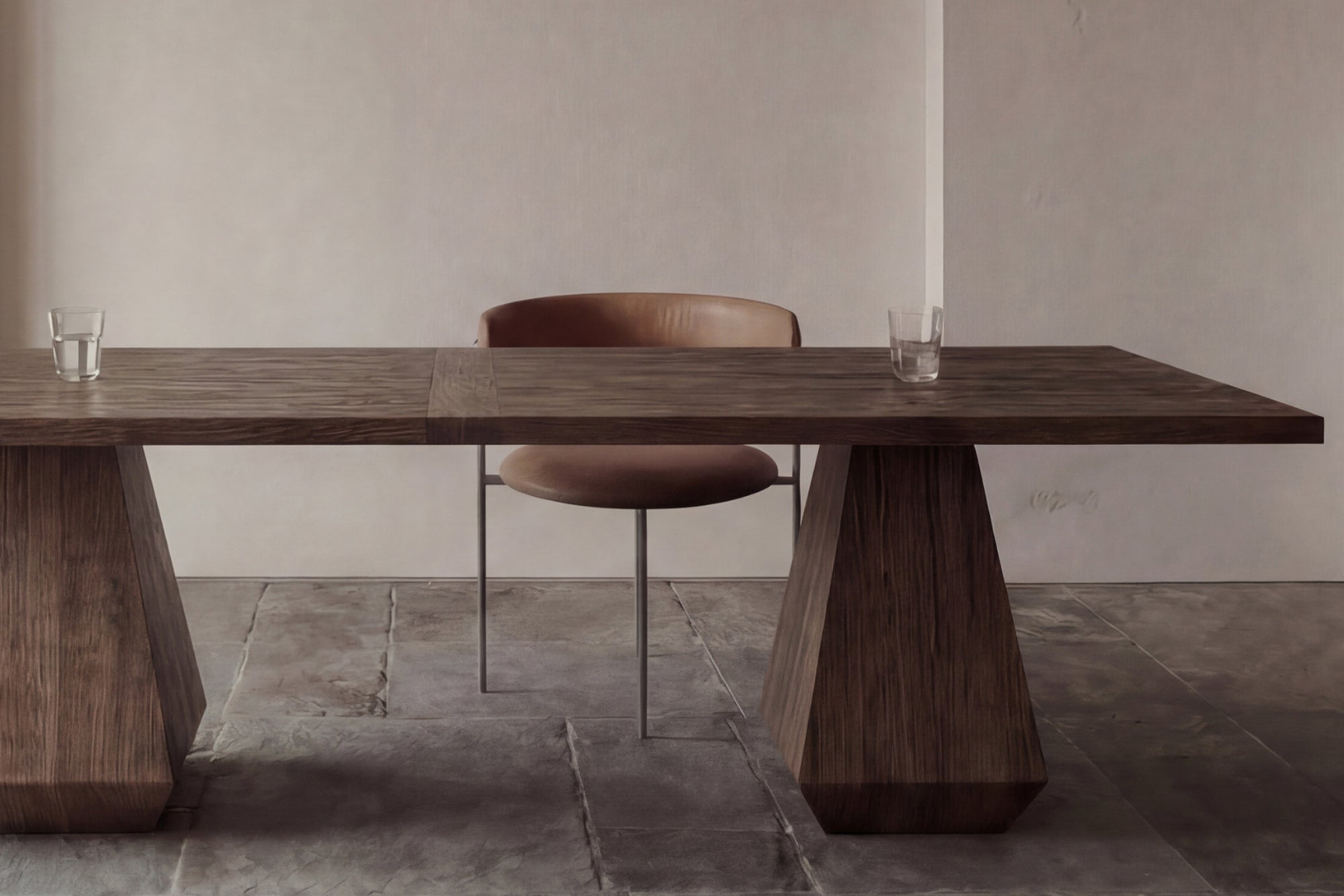 Tan Bellino Dining Chair Stainless Steel Legs