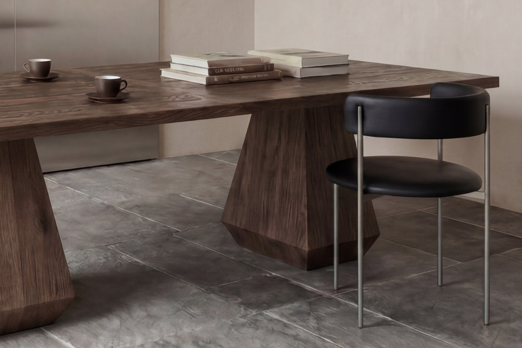 Midnight Black Bellino Dining Chair Stainless Steel Legs