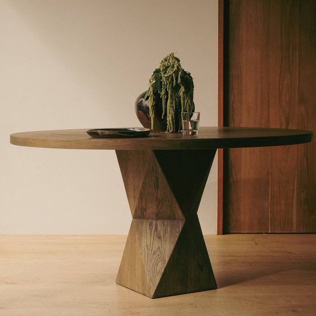 Rustic Helix Round Dining Table