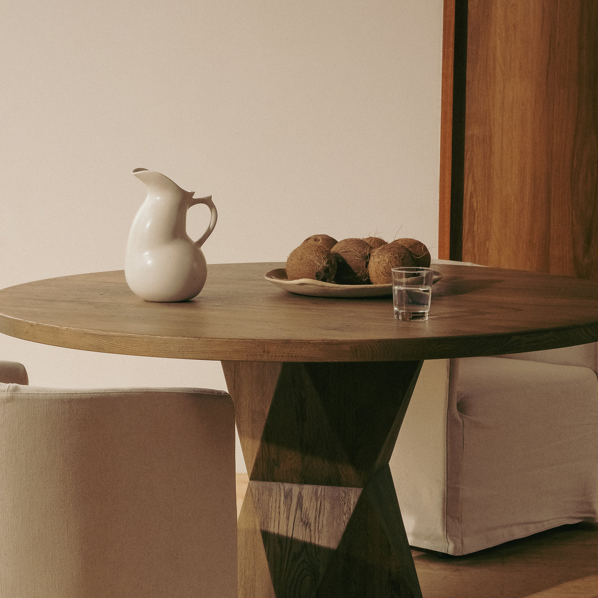 Rustic Helix Round Dining Table