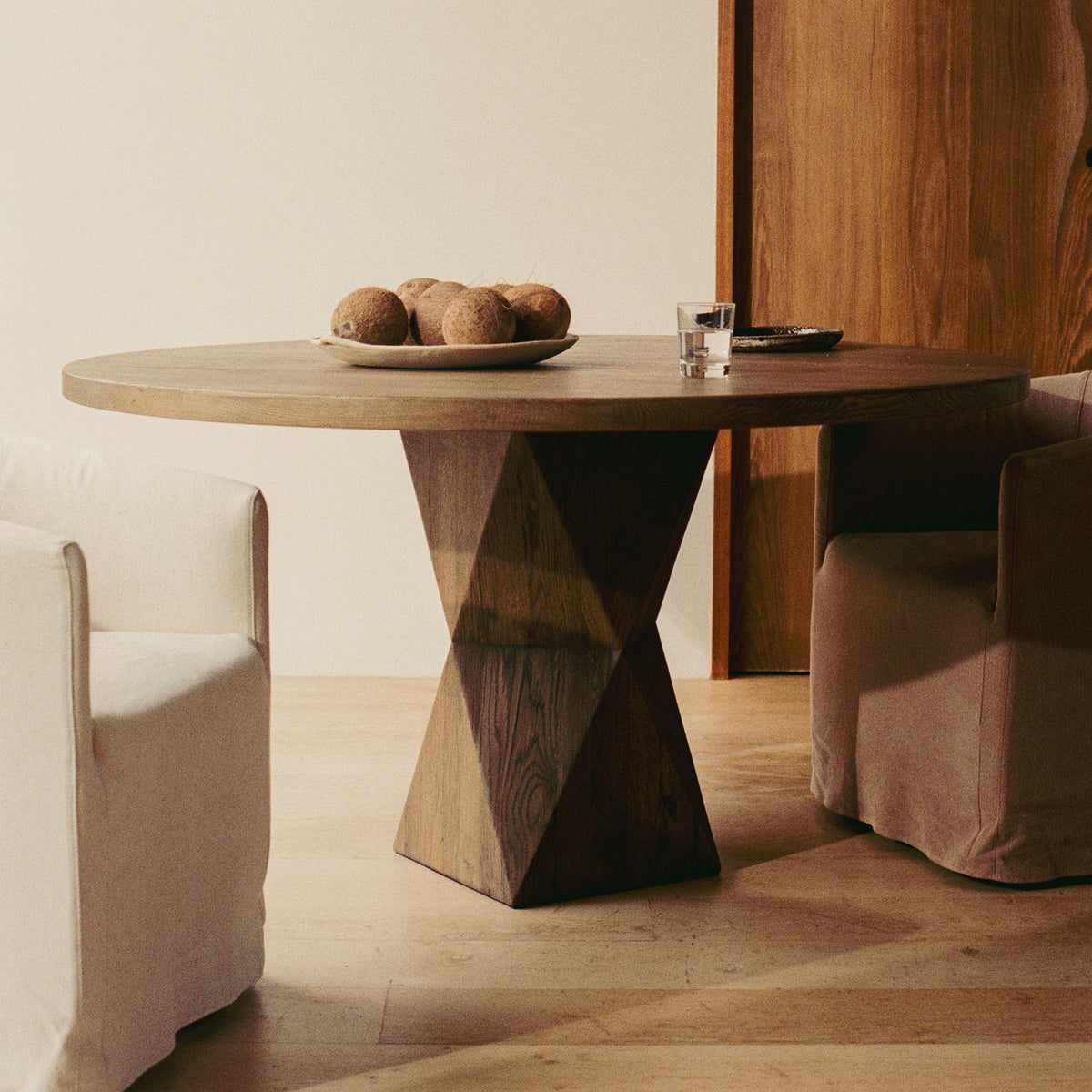 Rustic Helix Round Dining Table