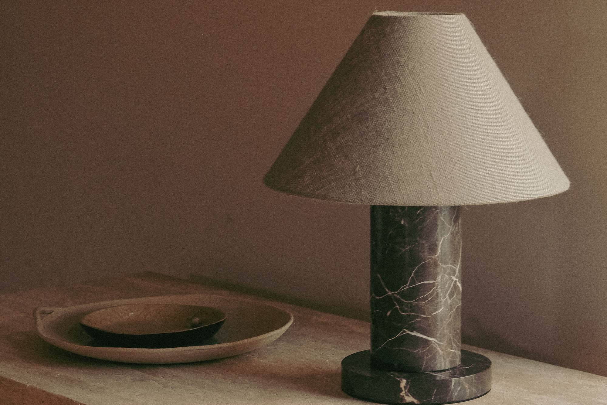 Khaki Brown Paton Table Lamp