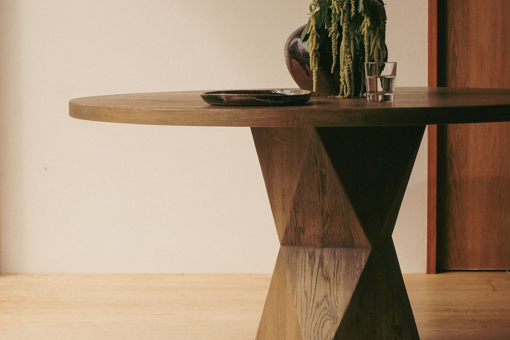 Rustic Helix Round Dining Table