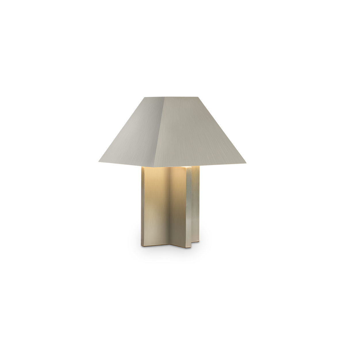 Zaha Brushed Steel Lamp