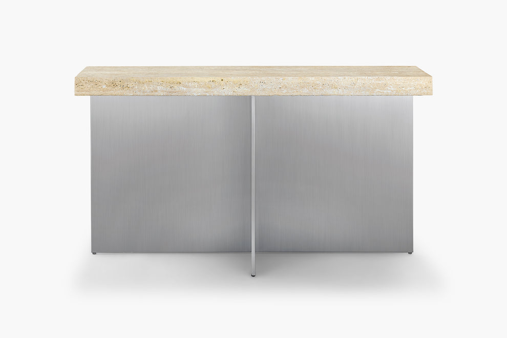 Zaha Travertine Console