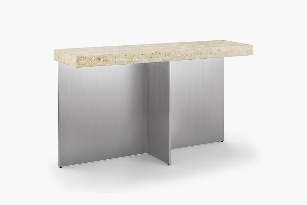 Zaha Travertine Console