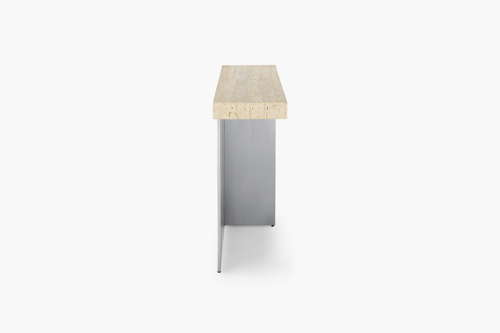 Zaha Travertine Console