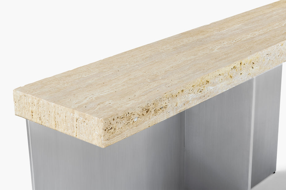 Zaha Travertine Console