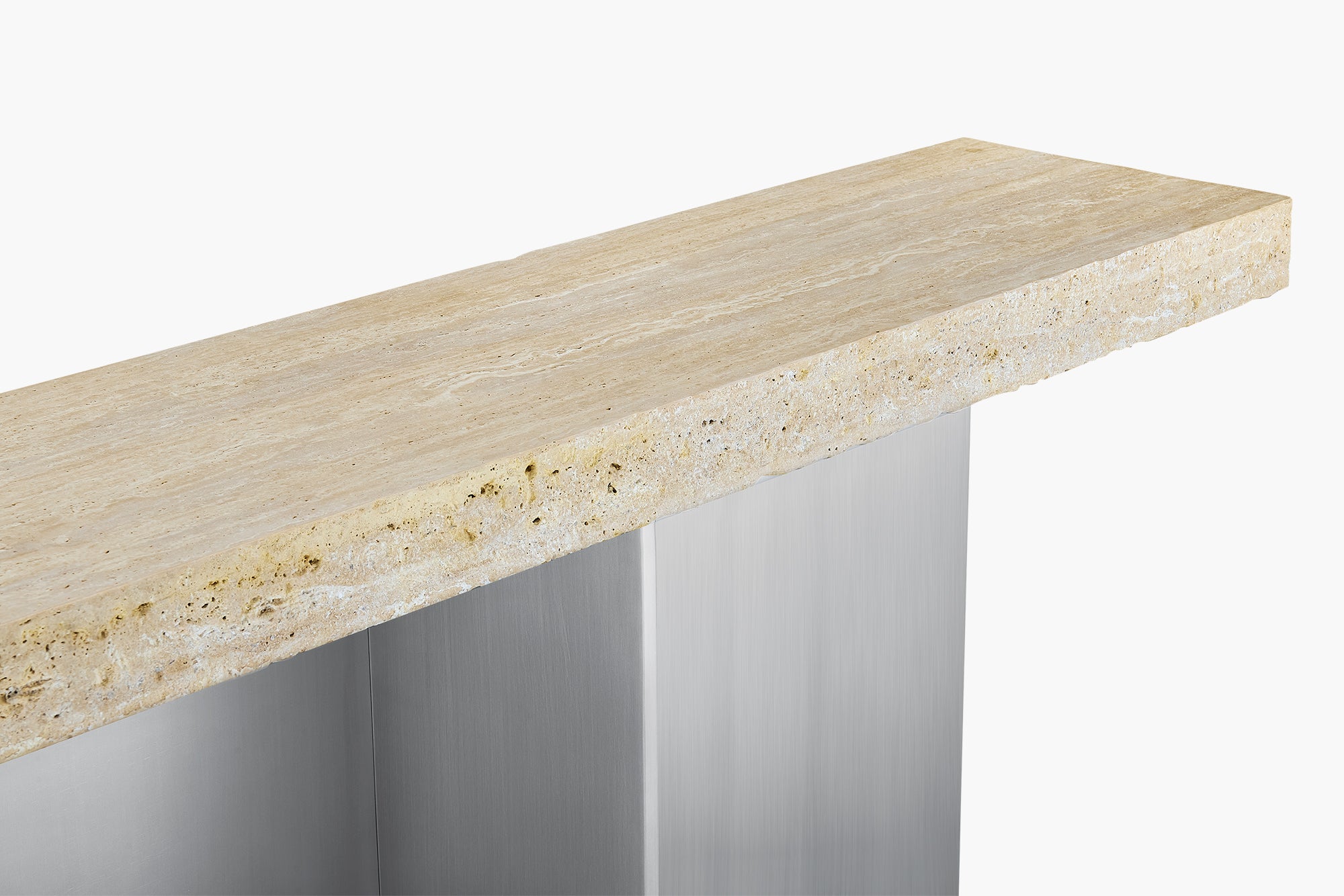 Zaha Travertine Console