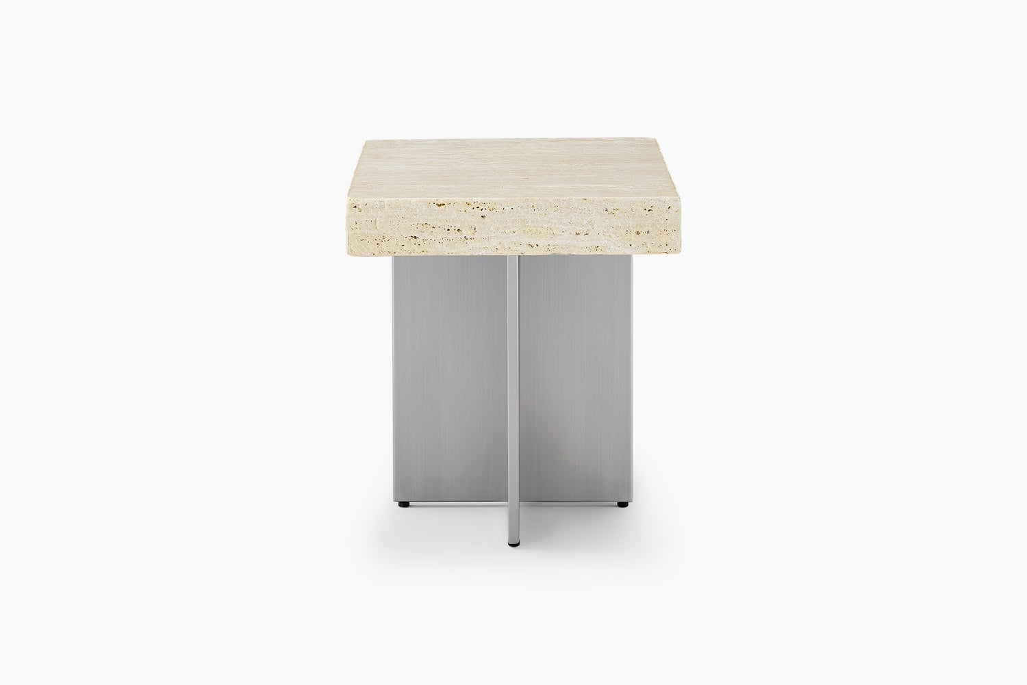 Zaha Travertine Side Table