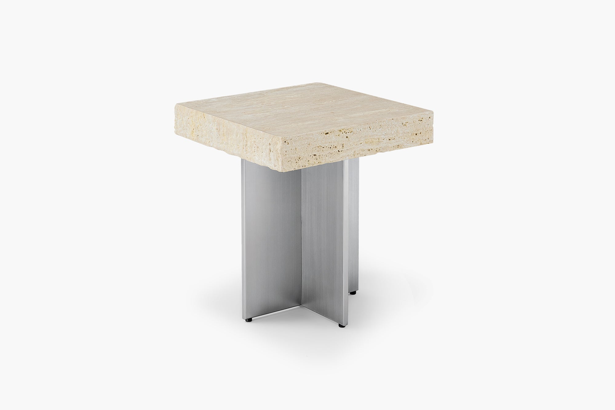 Zaha Travertine Side Table