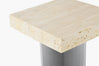 Zaha Travertine Side Table