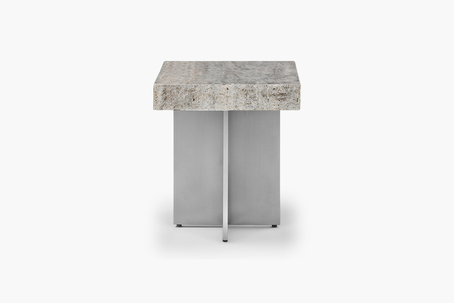 Zaha Travertine Side Table