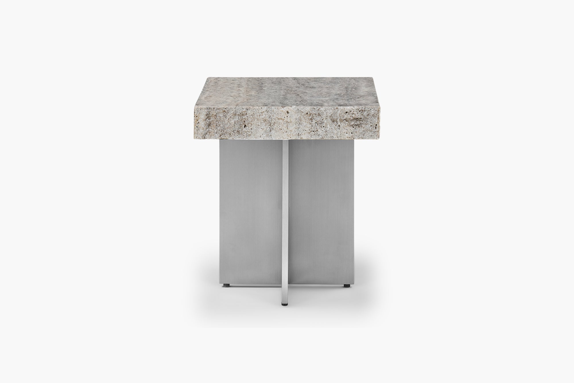 Zaha Travertine Side Table