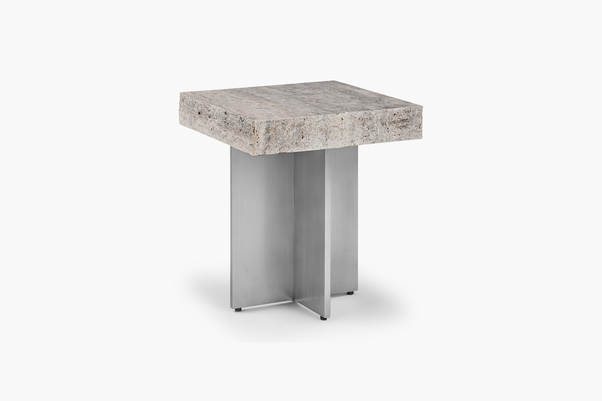 Zaha Travertine Side Table