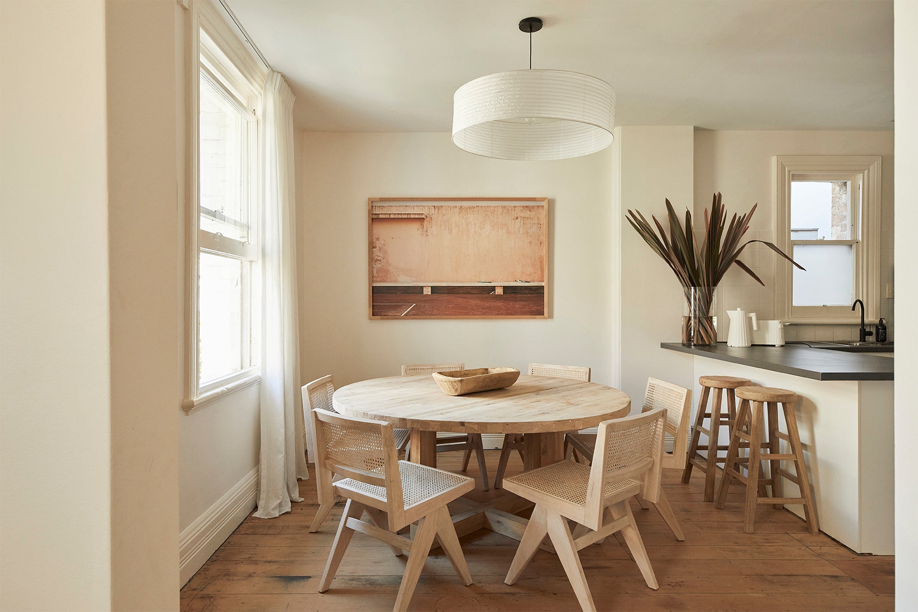 Old Elm Global Round Dining Table
