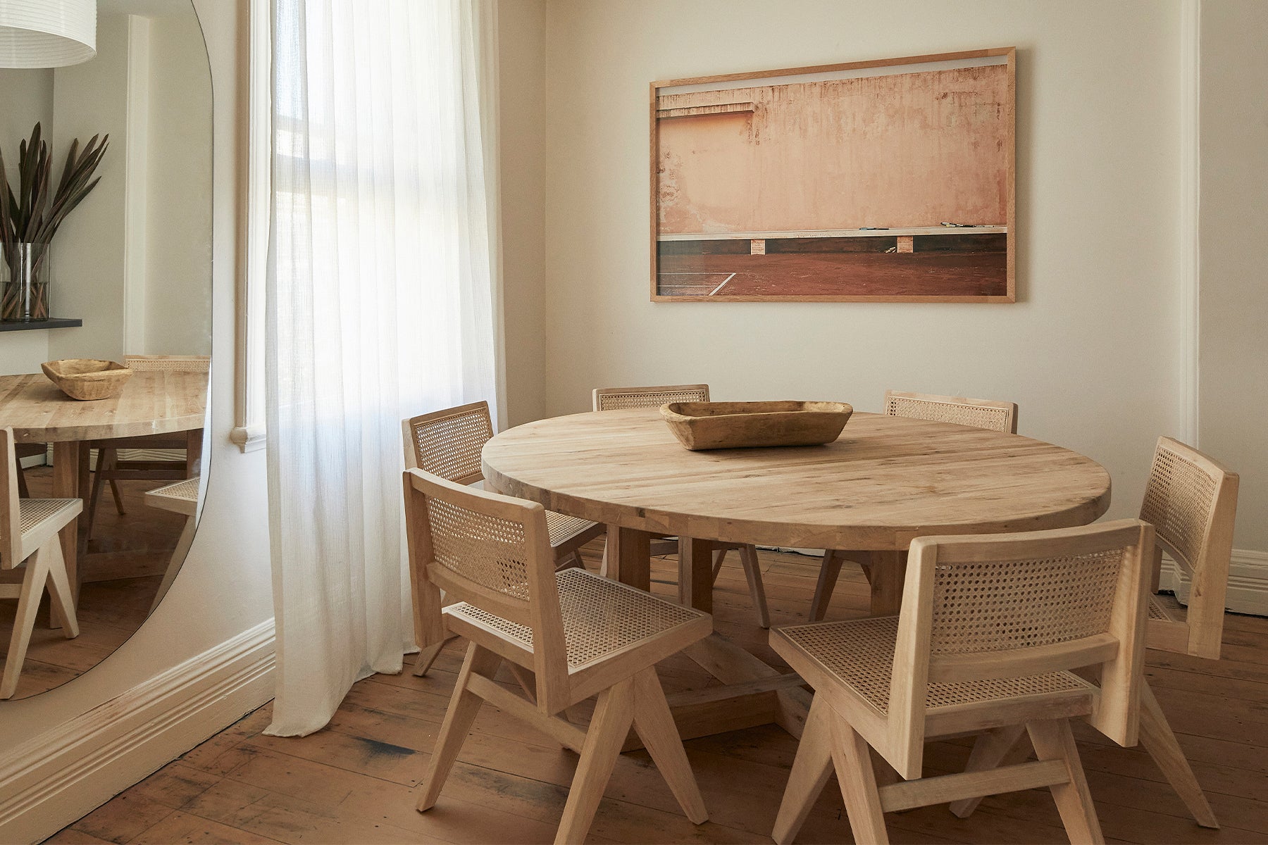Old Elm Global Round Dining Table
