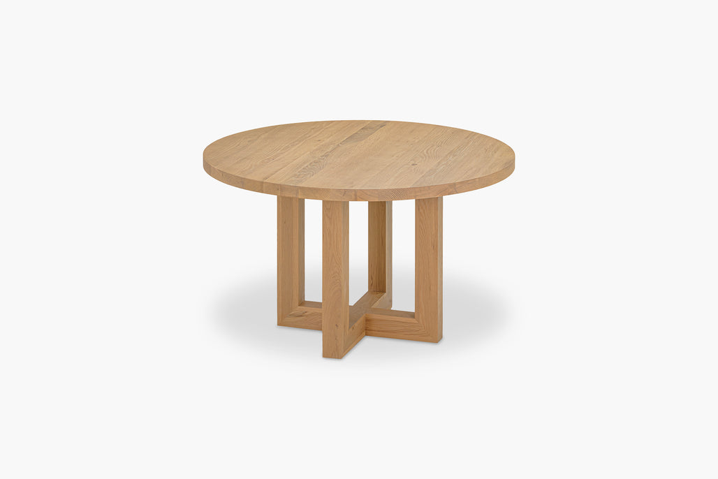 Oak Global Round Dining Table