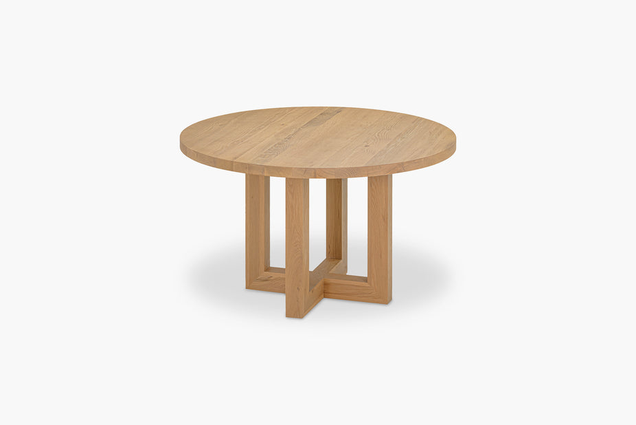 Oak Global Round Dining Table