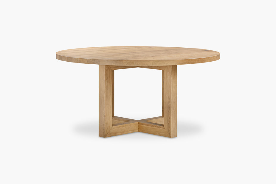 Oak Global Round Dining Table