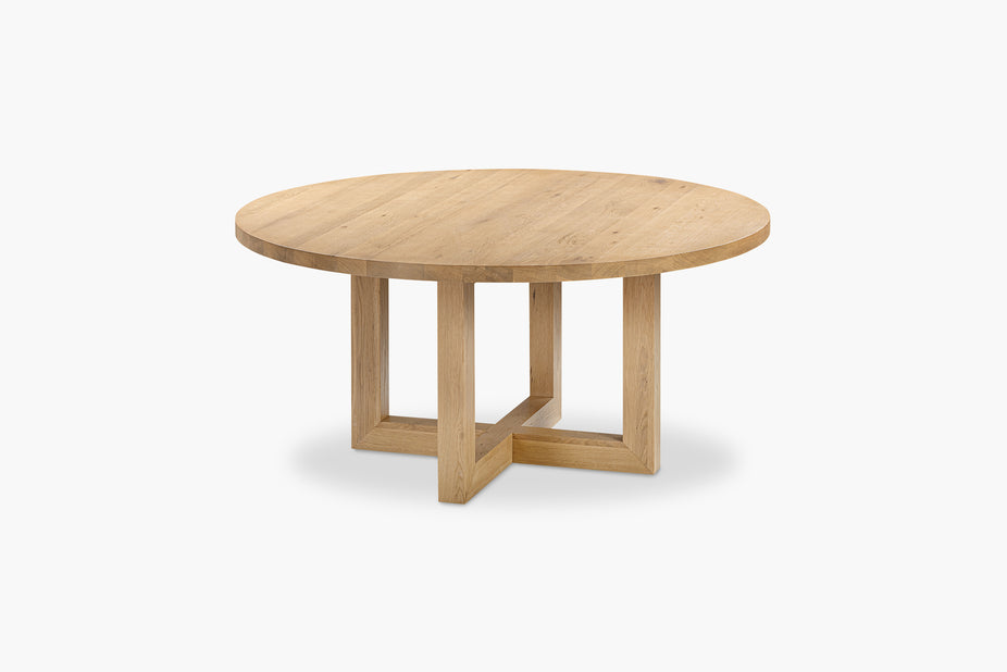 Oak Global Round Dining Table