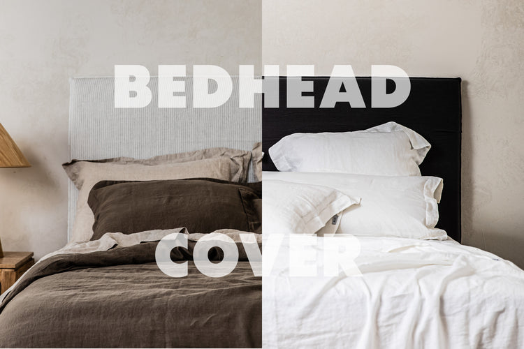 Joe High Bedhead Cover - Washed Linen