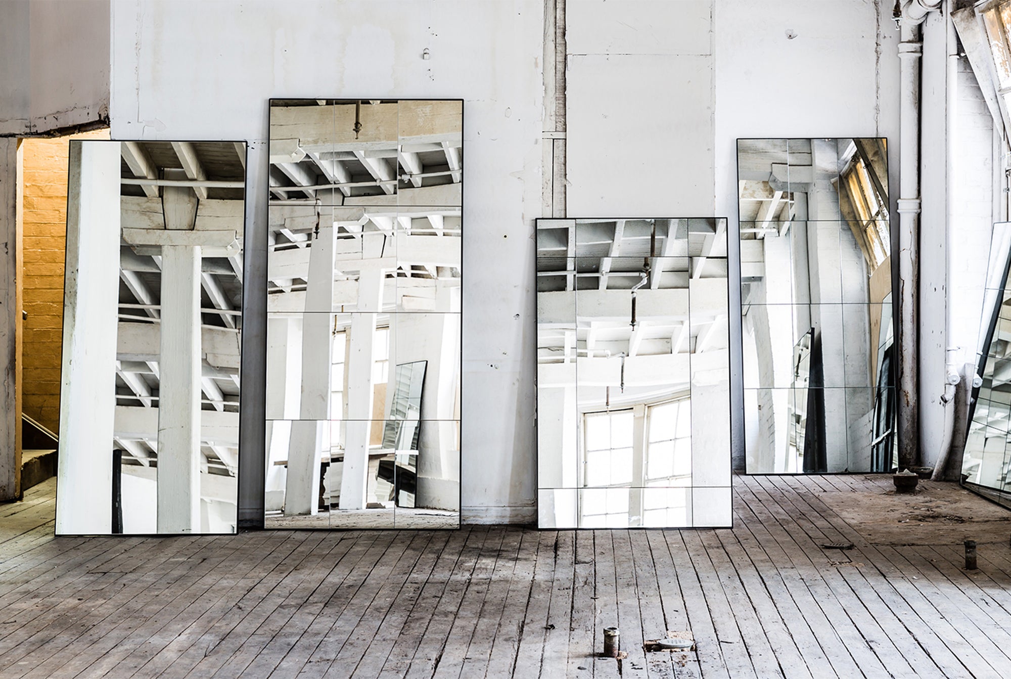 New York Panel Plain Glass Mirror